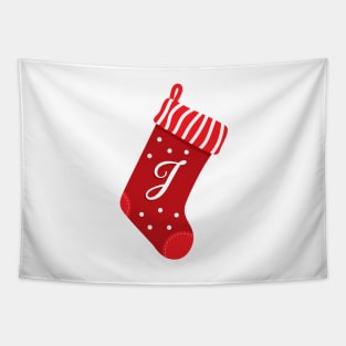 Christmas Stocking with the Letter J Tapestry