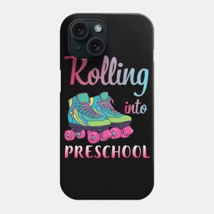 Rollerblading Students Rolling Into Preschool First Day Of School Phone Case