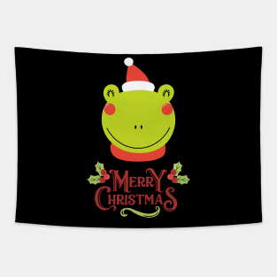 Frogie Wishes You A Merry Christmas Tapestry