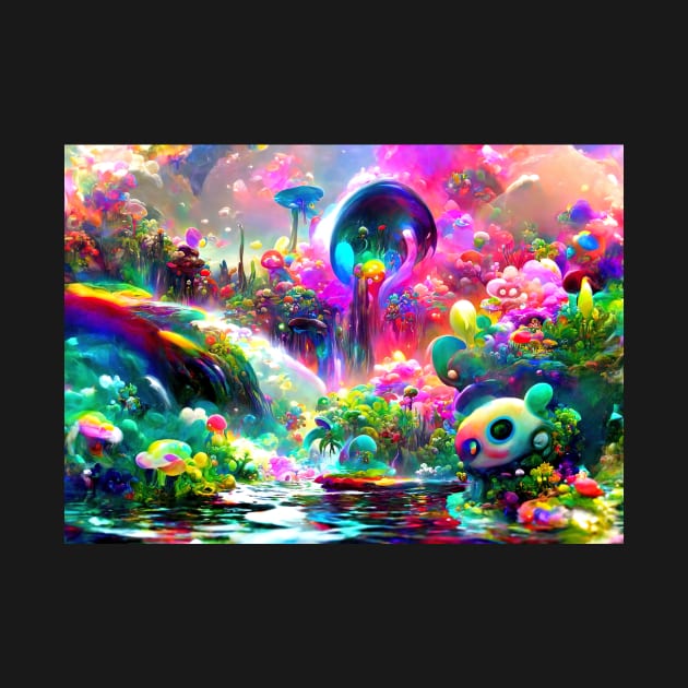 Color Globs | Rainbow Pond by AlexandrAIart