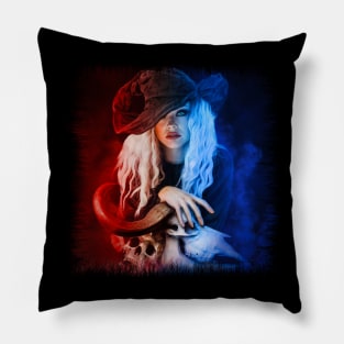 A halloween mysterious witch Pillow