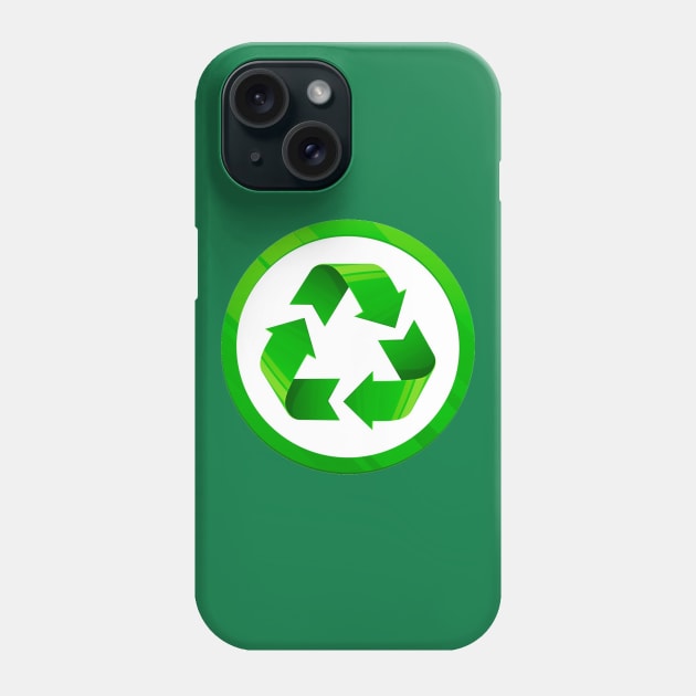 Reduce Reuse Recycle universal green symbol Phone Case by pickledpossums