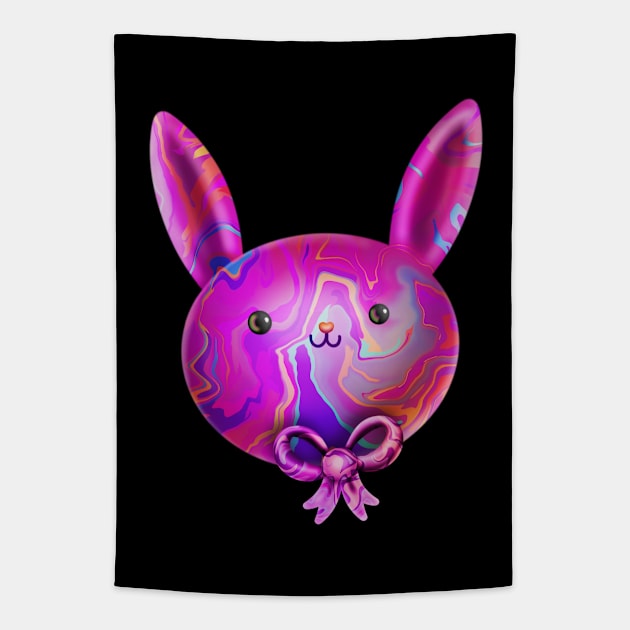 Elegant Trippy Bunny Tapestry by Doggomuffin 