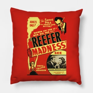 Classic Anti-Drug Movie Poster - Reefer Madness Pillow
