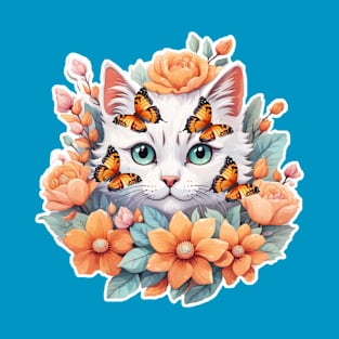 A Cute Cat illustration T-Shirt