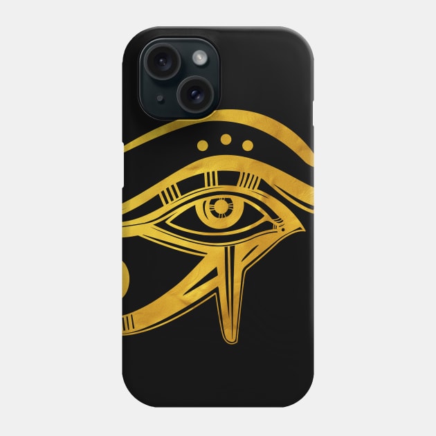 The Eye of Horus Golden Phone Case by DISOBEY