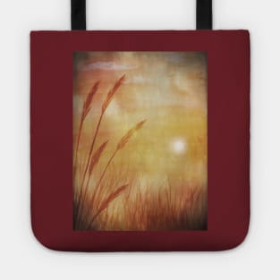 Watercolor Sunset Wheat Grass Tote