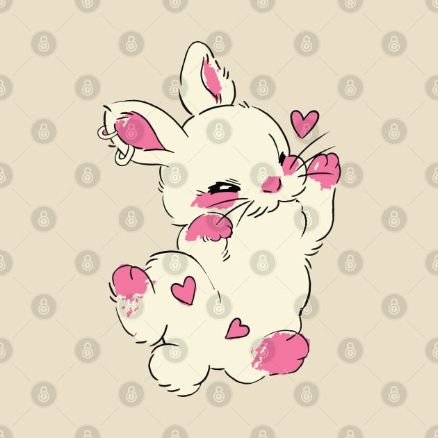 cute lazy baby funny bunny by lazykitty