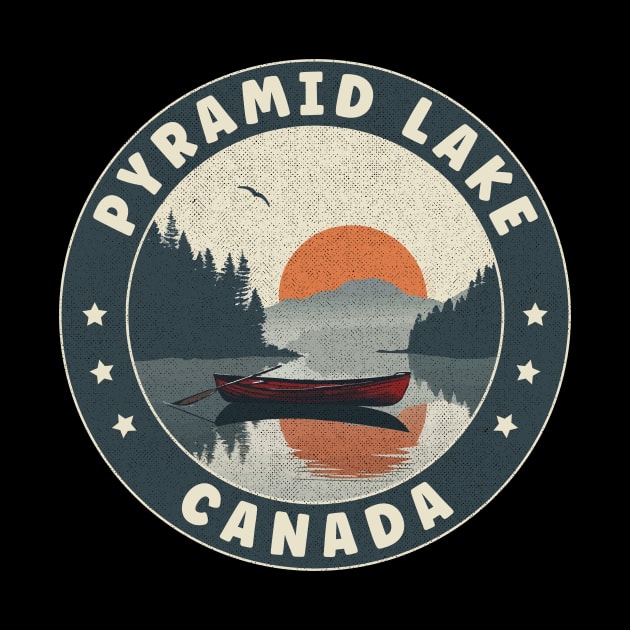 Pyramid Lake Canada Sunset by turtlestart