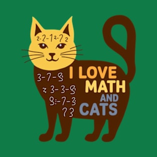 I love math and cats (3) T-Shirt