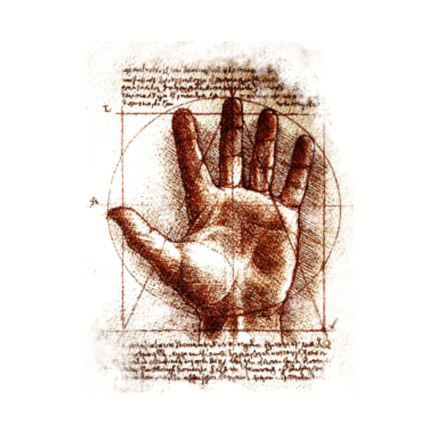 Hand of Leonardo da vinci - Da Vinci - Baseball T-Shirt | TeePublic