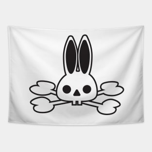 Bunny, skull, bones, horror, pirate, Halloween, rabbit, skulls Tapestry