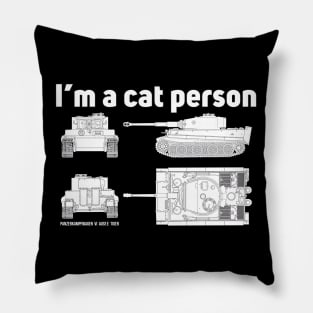 Im a cat person. Tiger tank Pillow