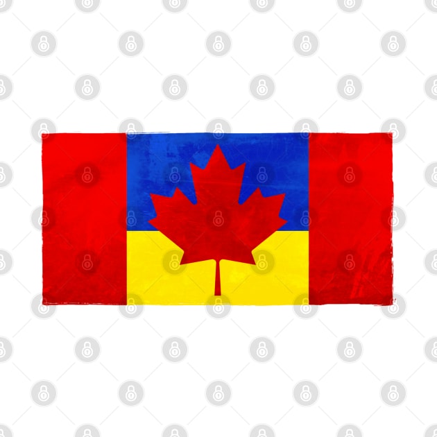 CANKRAINE FLAG - Canada & Ukraine by INLE Designs