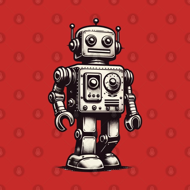 vintage retro robot by newLedger