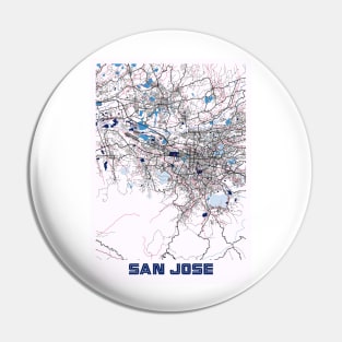 San Jose - Califonia MilkTea City Map Pin