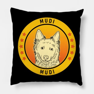 Mudi Dog Portrait Pillow