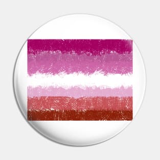 Lesbian Flag Crosshatch Design Pin