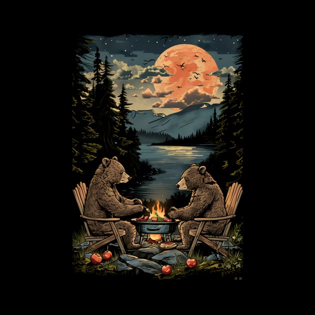 Camp Fire Bears by Bear Face Studios