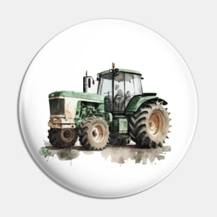 tractor for farmer watercolor Pin