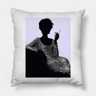 Femme Fatale c1960 I'll Take Mine Shaken not Stirred Pillow