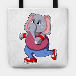 Elephant at Fitness - Jogging with Sweatband Tote