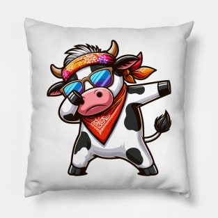 Dabbing Kawaii Cow Pillow