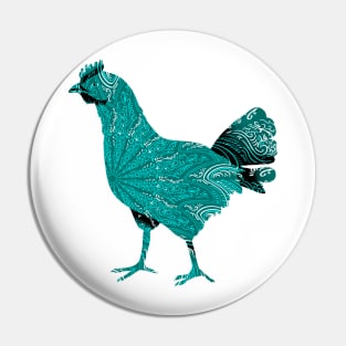 Chicken Lovers Artistic Chicken Pin