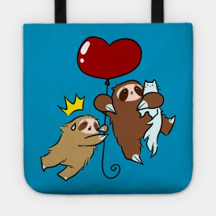 Heart Balloon Sloths and Cat Tote