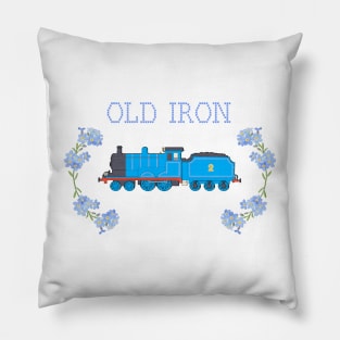 "Old Iron" Cross Stitch – Edward the Blue Engine Pillow