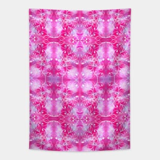 Abstract Floral Pattern Pink Tapestry