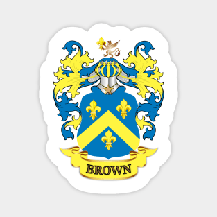 Brown Family Name Crest Magnet