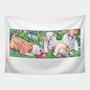 English bulldogs - the ballgame is over Tapestry