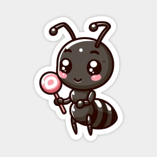 Playful Ant Cartoon Magnet