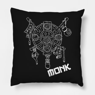 Monk Crest (White) Pillow