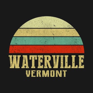 WATERVILLE VERMONT Vintage Retro Sunset T-Shirt