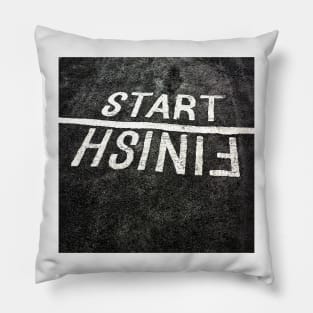 START and FINISH LINES  maybe LOSER than you think Pillow