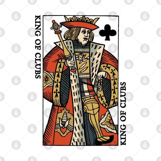 Classic Original Standard Character of Playing Card King of Clubs by KewaleeTee