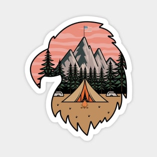 American Camping Eagle Magnet