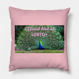 Gay Pride LGBTQ+ Official Bird Pillow