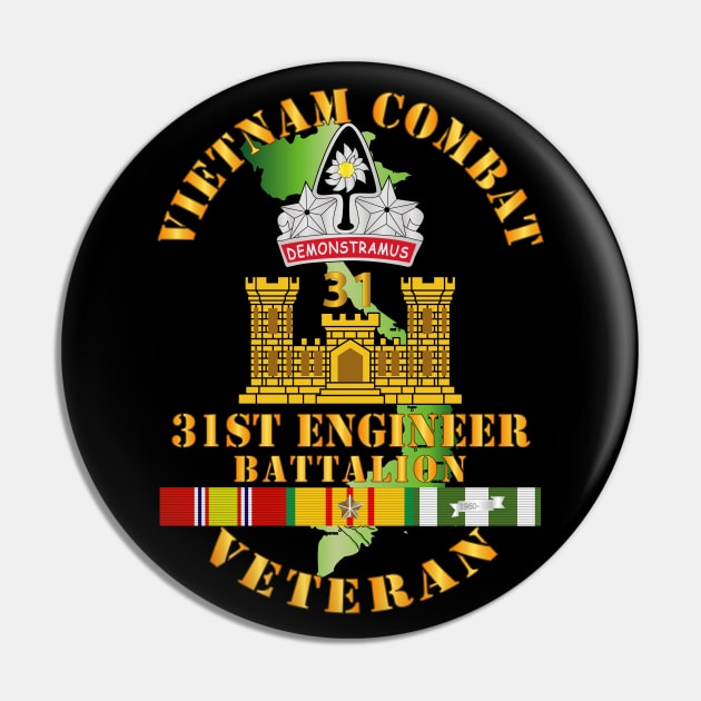 Vietnam Combat Veteran w 31st Engineer Bn w VN SVC Pin by twix123844