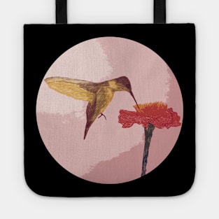 Hummingbird Red Tote