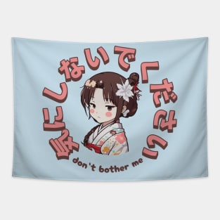 Anime style sticker "Don't bother me" Tapestry