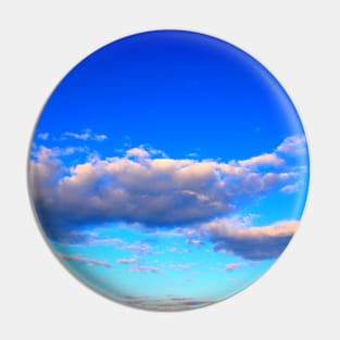 Serene blue sky with pink clouds Pin