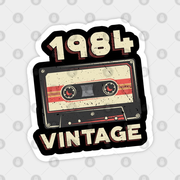 Vintage 1984 Retro Cassette Tape 36th Birthday Magnet by aneisha
