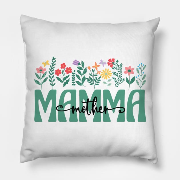 Italian Mom Mamma Pillow by SunburstGeo