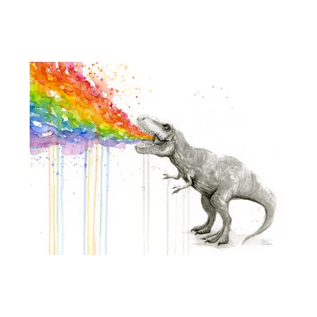 T-Rex Puking Painbows by Olechka