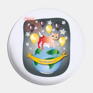 happy world unicorn day Pin