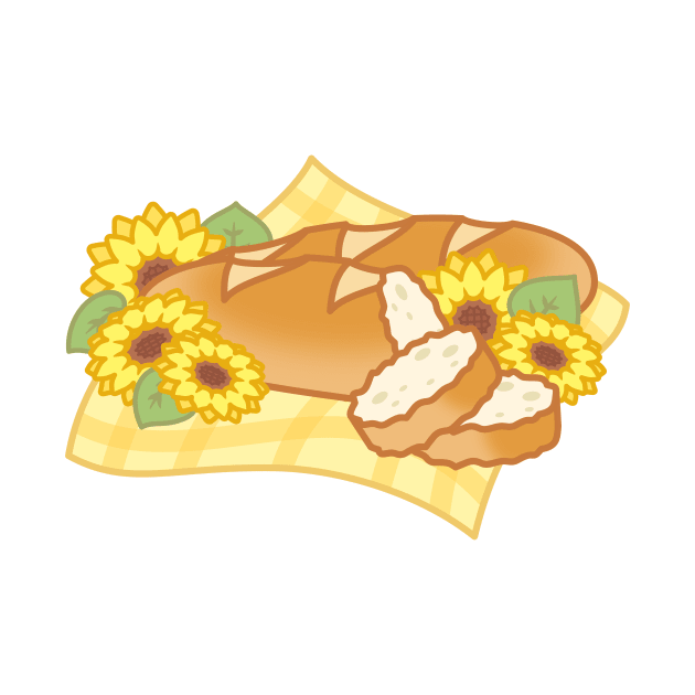 Sunflower Baguette Breads for Picnic by cSprinkleArt