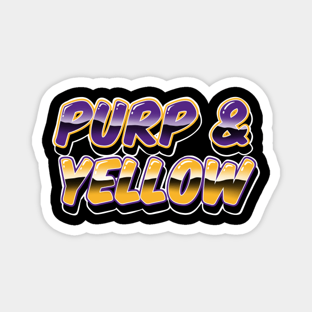 Purp and Yellow Magnet by salohman